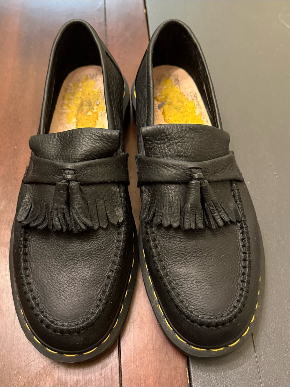 Dr. Marten Black Leather Tassel Loafers for Men Sz 12